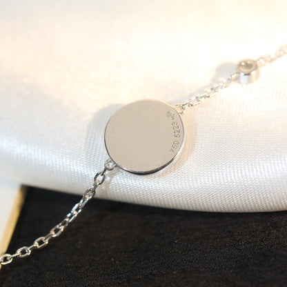 ˇGilded EraˇSUN MOTIF PINK MOP SILVER BRACELET