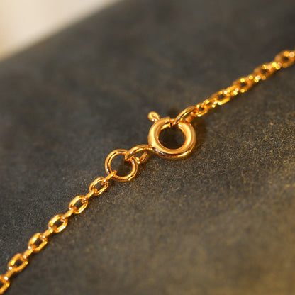 ˇGilded EraˇSUN PEDANT PINK GOLD 1 DIAMOND NECKLACE