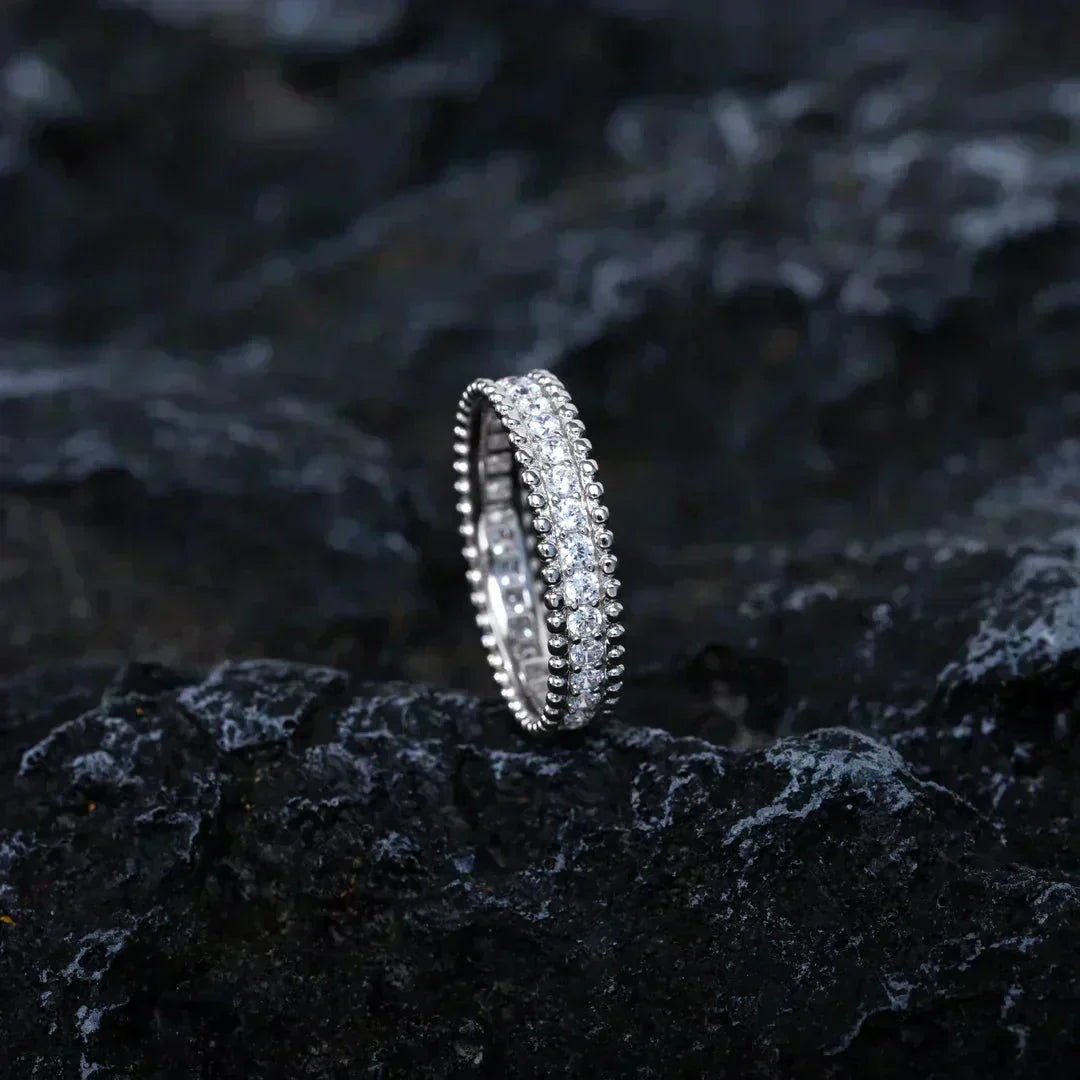ˇGilded EraˇPERLEE DIAMOND SILVER RING