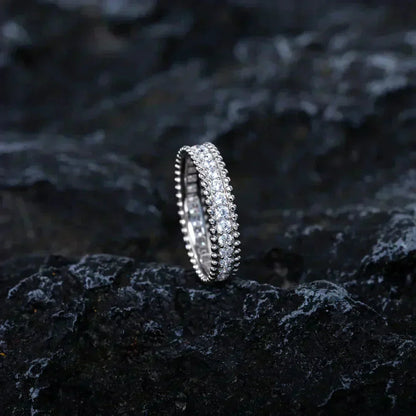 ˇGilded EraˇPERLEE DIAMOND SILVER RING