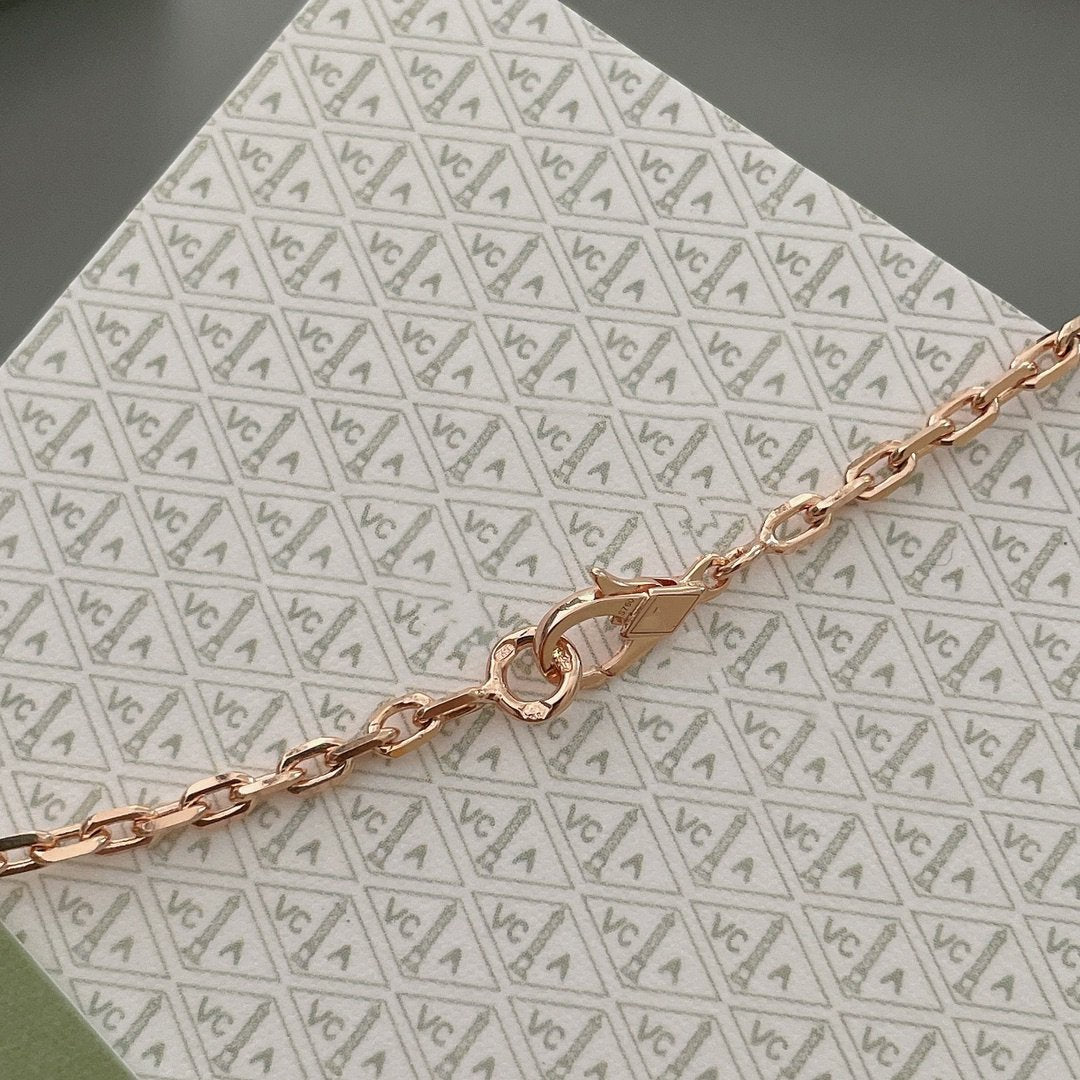 ˇGilded EraˇLUCKY SPRING 15 MOTIFS ROSE GOLD NECKLACE