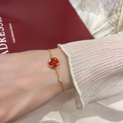 ˇGilded EraˇSUN PEDANT CARNELIAN BRACELET