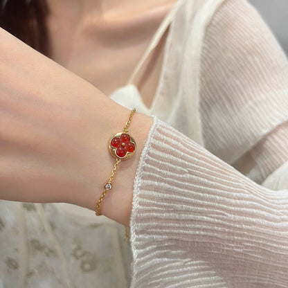 ˇGilded EraˇSUN PEDANT CARNELIAN BRACELET