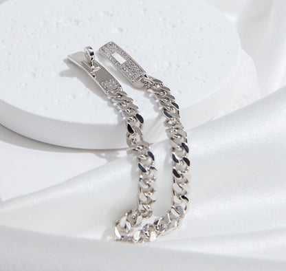 ˇGilded EraˇKELLY CHAIN SILVER DIAMOND BRACELET