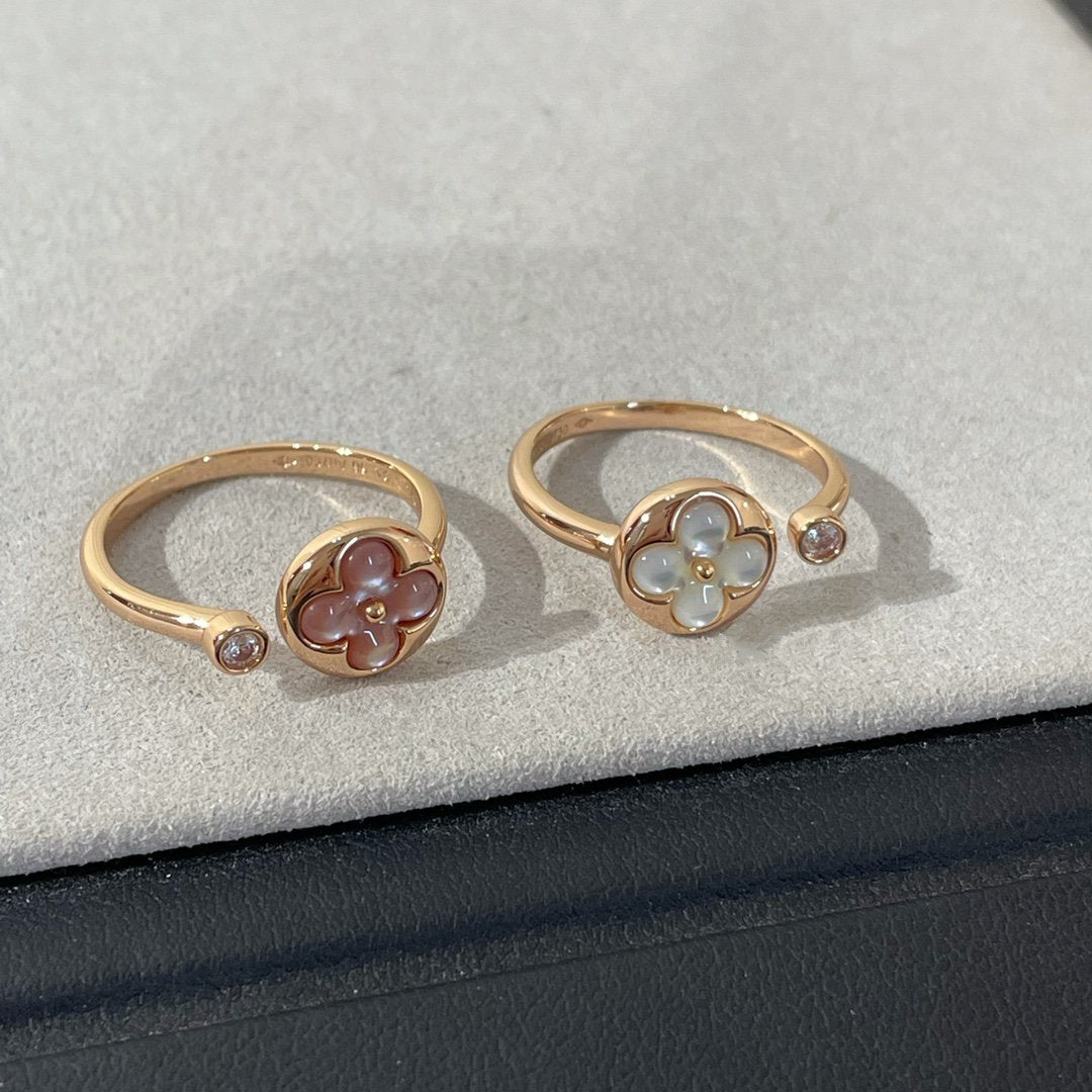 ˇGilded EraˇSUN 1 DIAMOND PINK MOP RING