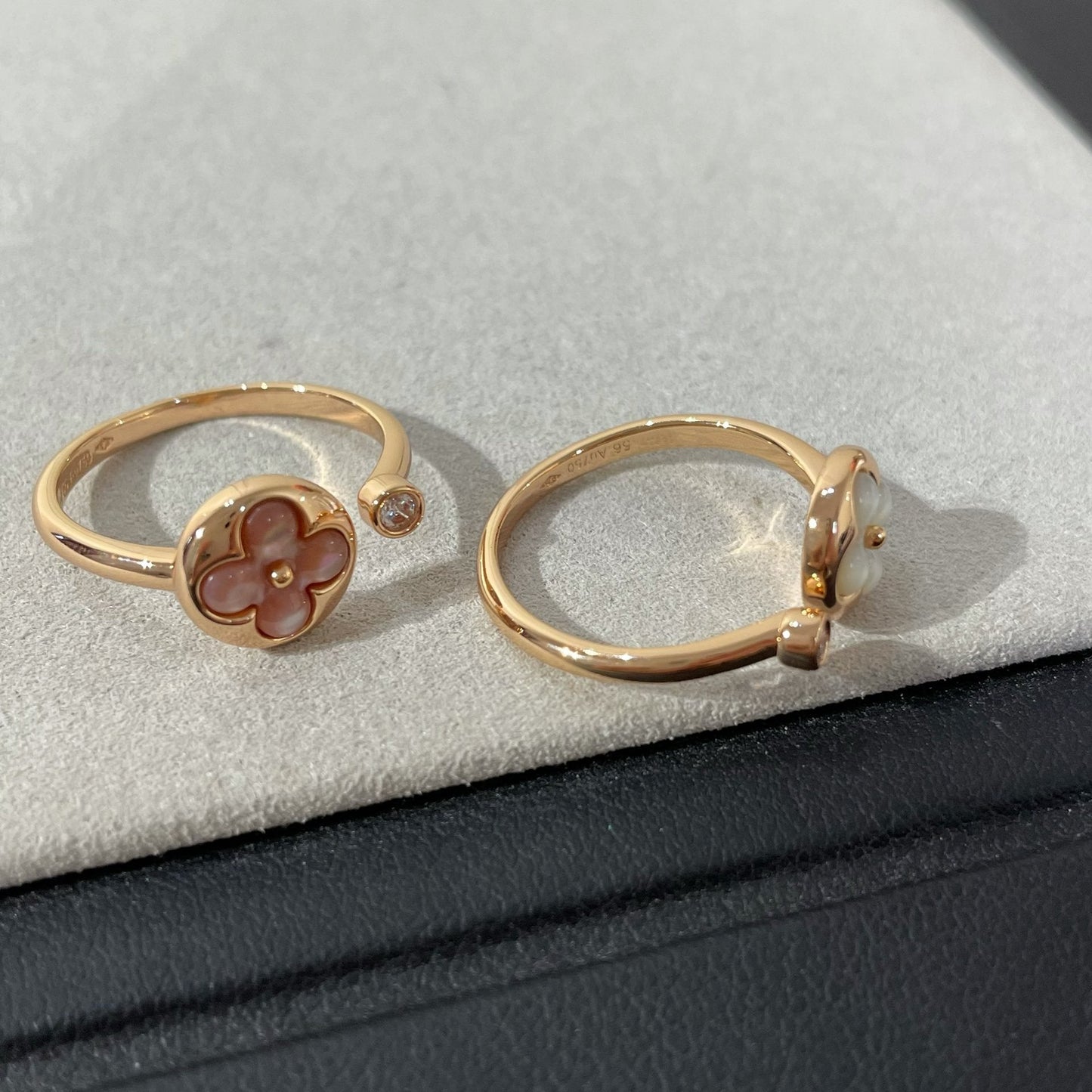 ˇGilded EraˇSUN 1 DIAMOND PINK MOP RING