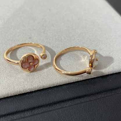 ˇGilded EraˇSUN 1 DIAMOND PINK MOP RING