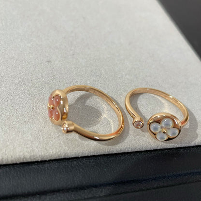 ˇGilded EraˇSUN 1 DIAMOND PINK MOP RING