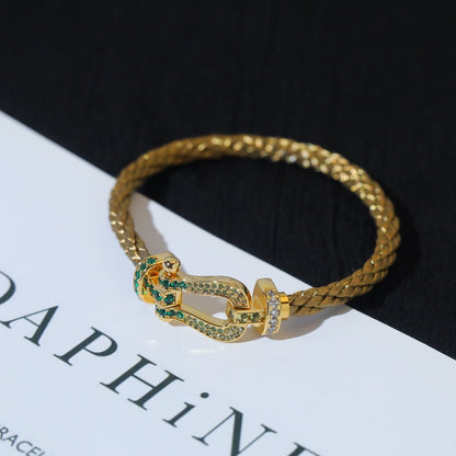 ˇGilded EraˇFORCE 10 GOLD GREEN DIAMOND PAVED