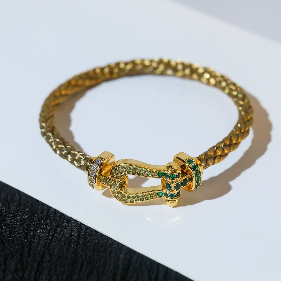 ˇGilded EraˇFORCE 10 GOLD GREEN DIAMOND PAVED