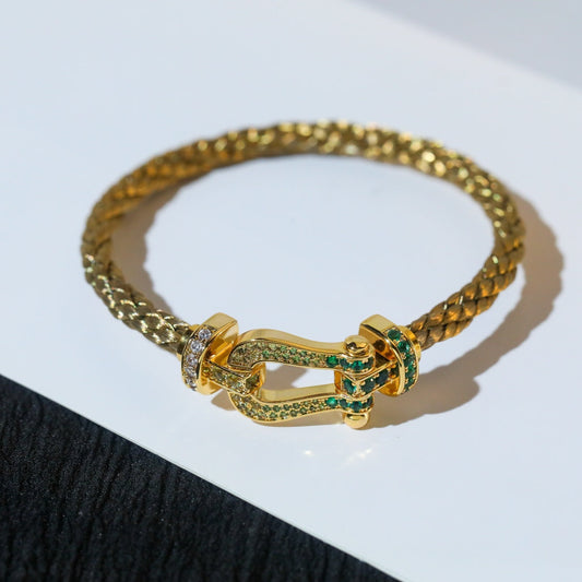 ˇGilded EraˇFORCE 10 GOLD GREEN DIAMOND PAVED