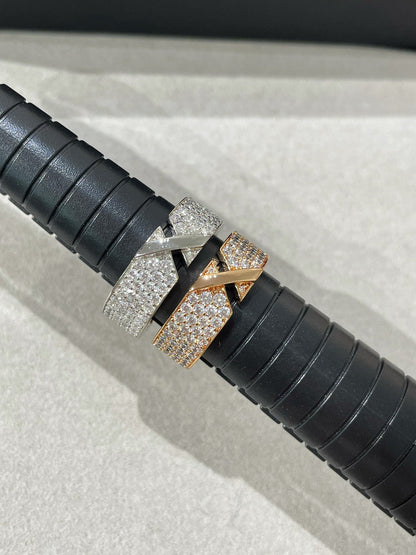 ˇGilded EraˇLIENS EVIDENCE  DIAMOND PAVED RING