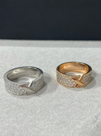 ˇGilded EraˇLIENS EVIDENCE  DIAMOND PAVED RING