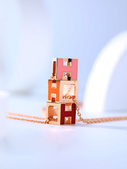 ˇGilded EraˇH CAGE PINK GOLD NECKLACE