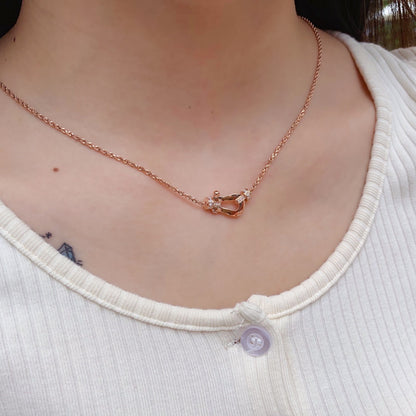 ˇGilded EraˇFORCE 10 PINK GOLD DIAMOND NECKLACE
