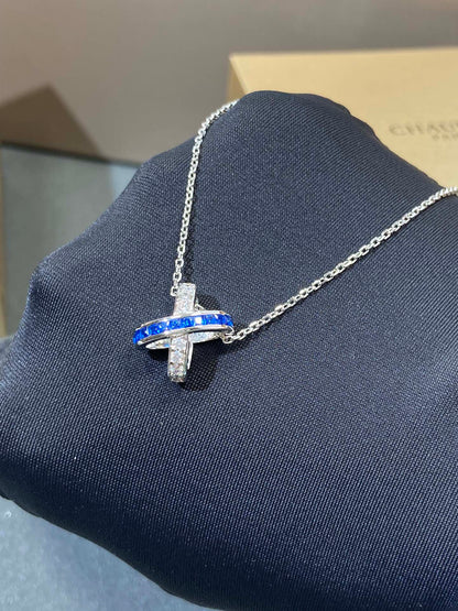 ˇGilded EraˇLIENS DIAMOND SILVER NECKLACE