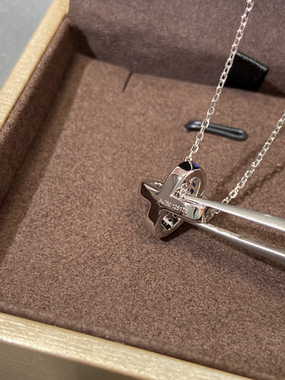 ˇGilded EraˇLIENS DIAMOND SILVER NECKLACE