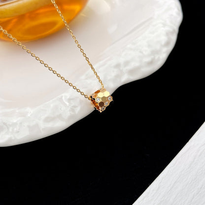 ˇGilded EraˇBEE MINI PEDANT DIAMOND NECKLACE