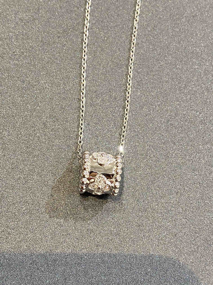 ˇGilded EraˇPERLEE PEDANT SIVLER DIAMOND NECKLACE