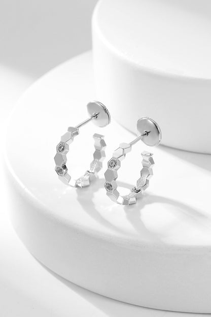 ˇGilded EraˇBEE LOVE DIAMOND HOOP EARRINGS