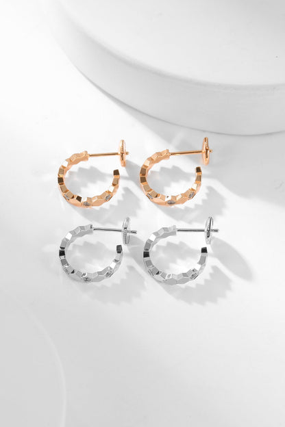 ˇGilded EraˇBEE LOVE DIAMOND HOOP EARRINGS