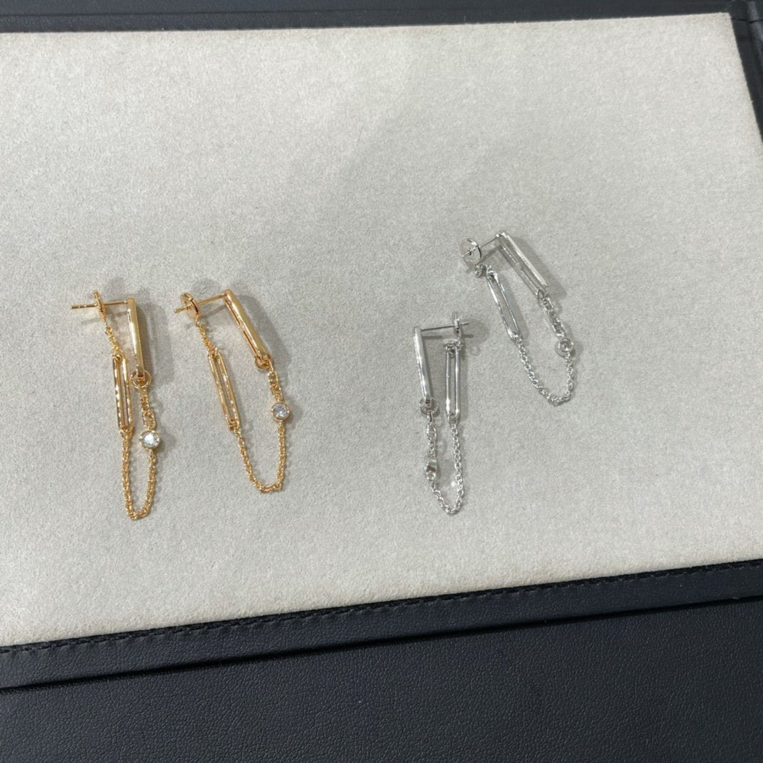 ˇGilded EraˇCHAINE CHAOS DIAMOND DROP EARRINGS