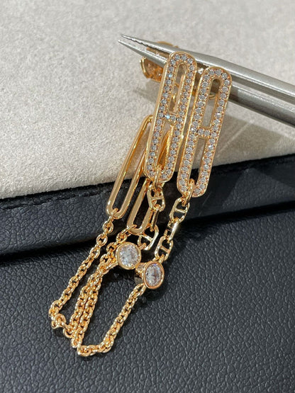 ˇGilded EraˇCHAINE CHAOS DIAMOND DROP EARRINGS