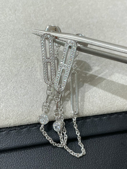 ˇGilded EraˇCHAINE CHAOS DIAMOND DROP EARRINGS