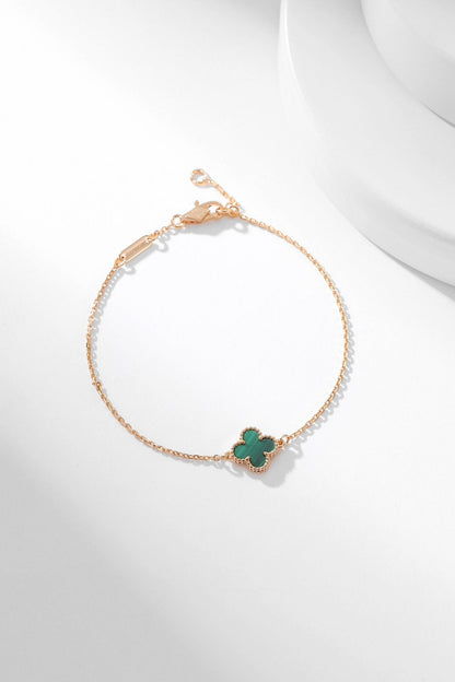 ˇGilded EraˇCLOVER BRACELET MALACHITE 1 MOTIF