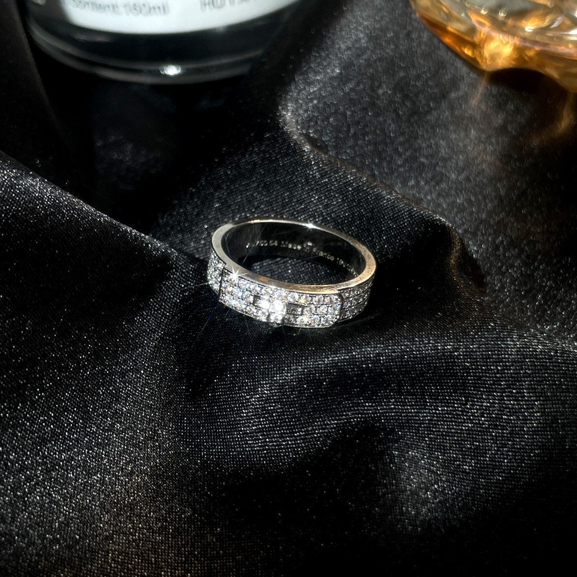 ˇGilded EraˇKELLY SILVER DIAMOND RING