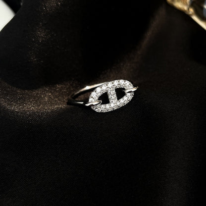 ˇGilded EraˇRONDE SMALL SILVER DIAMOND RING