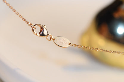 ˇGilded EraˇJEUX MALACHITE 1 DIAMOND PINK GOLD NECKLACE