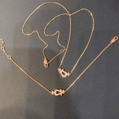 ˇGilded EraˇFORCE 10 DIAMOND PINK GOLD NECKLACE MINI MODEL