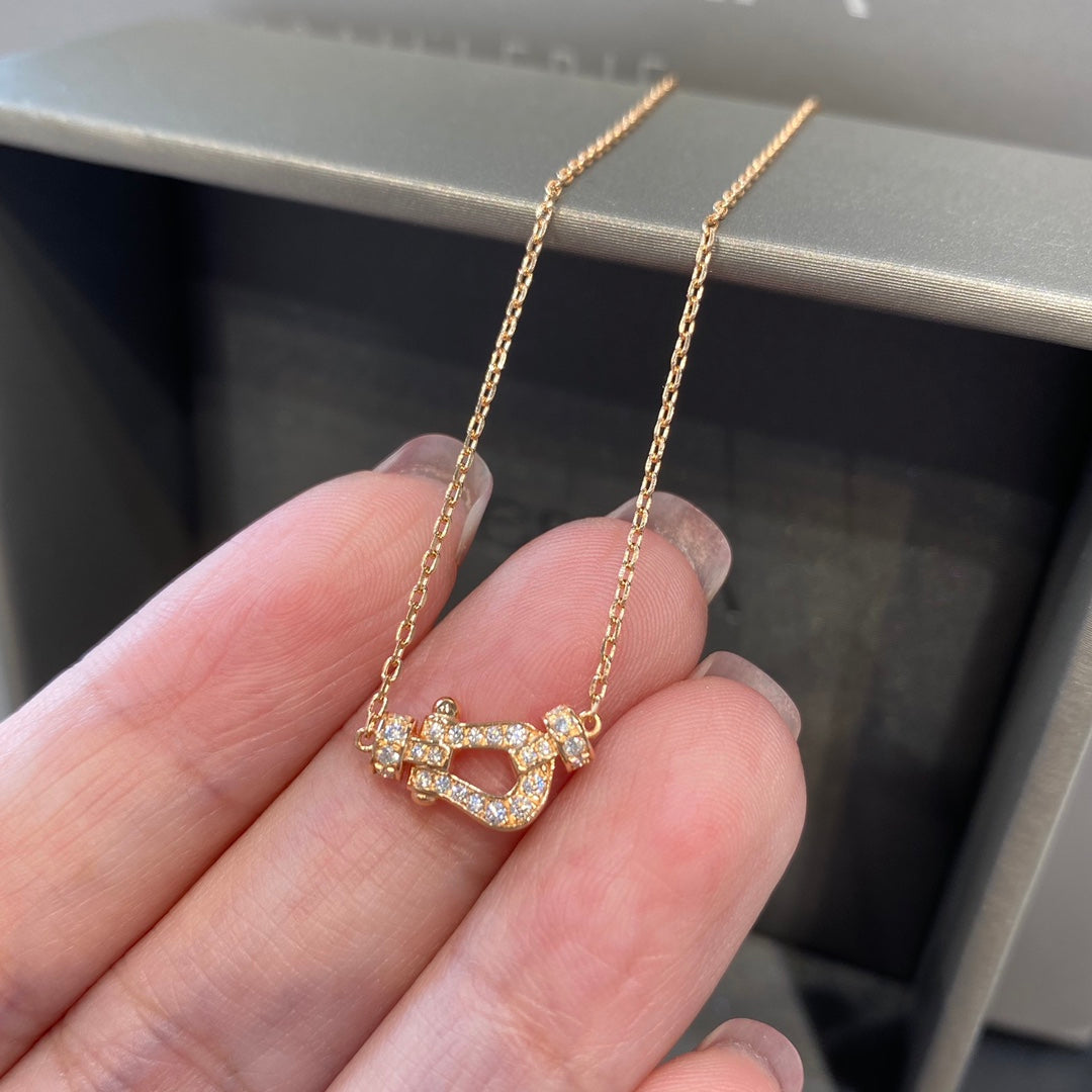 ˇGilded EraˇFORCE 10 DIAMOND PINK GOLD NECKLACE MINI MODEL