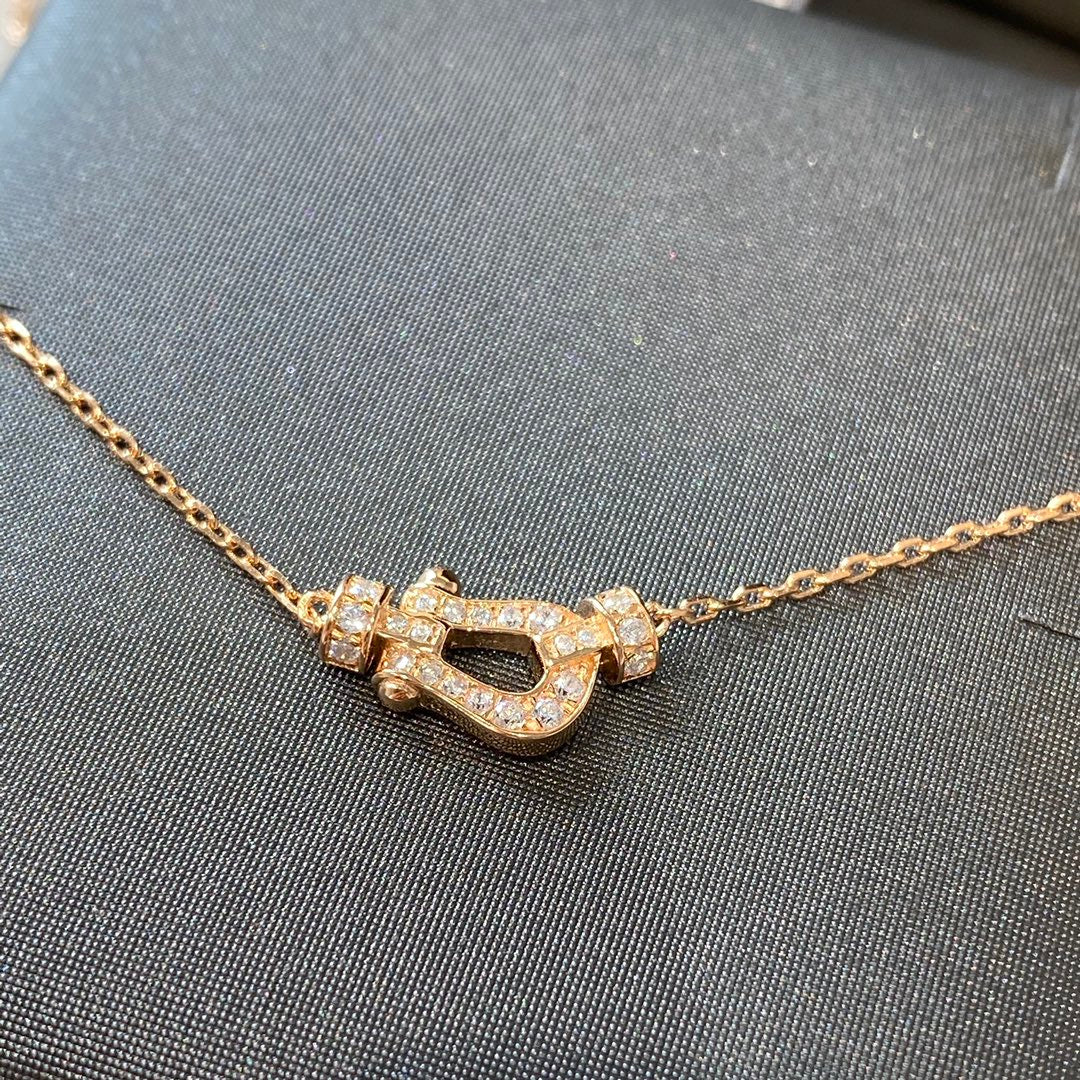 ˇGilded EraˇFORCE 10 DIAMOND PINK GOLD NECKLACE MINI MODEL