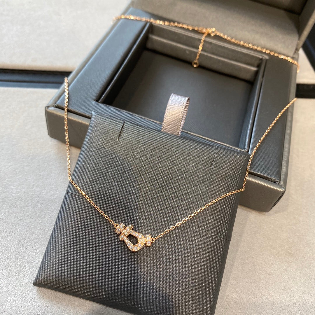 ˇGilded EraˇFORCE 10 DIAMOND PINK GOLD NECKLACE MINI MODEL