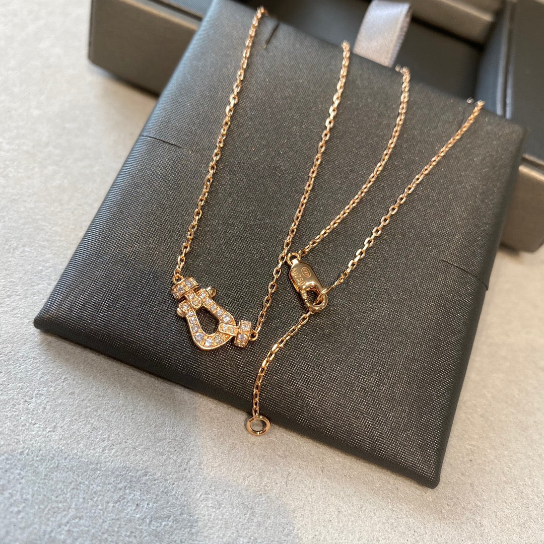 ˇGilded EraˇFORCE 10 DIAMOND PINK GOLD NECKLACE MINI MODEL