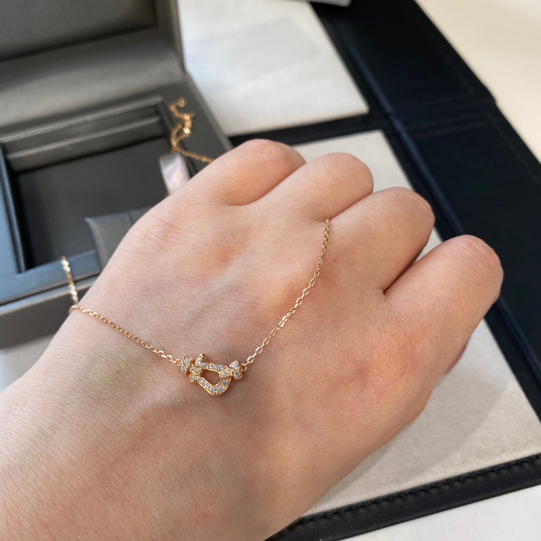 ˇGilded EraˇFORCE 10 DIAMOND PINK GOLD NECKLACE MINI MODEL