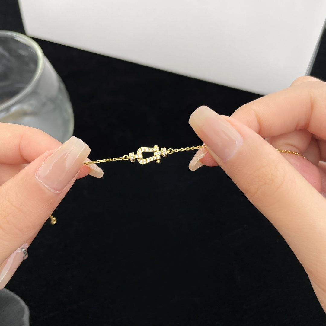 ˇGilded EraˇFORCE 10 FULL DIAMOND BUCKLE CHAIN LINK MINI MODEL