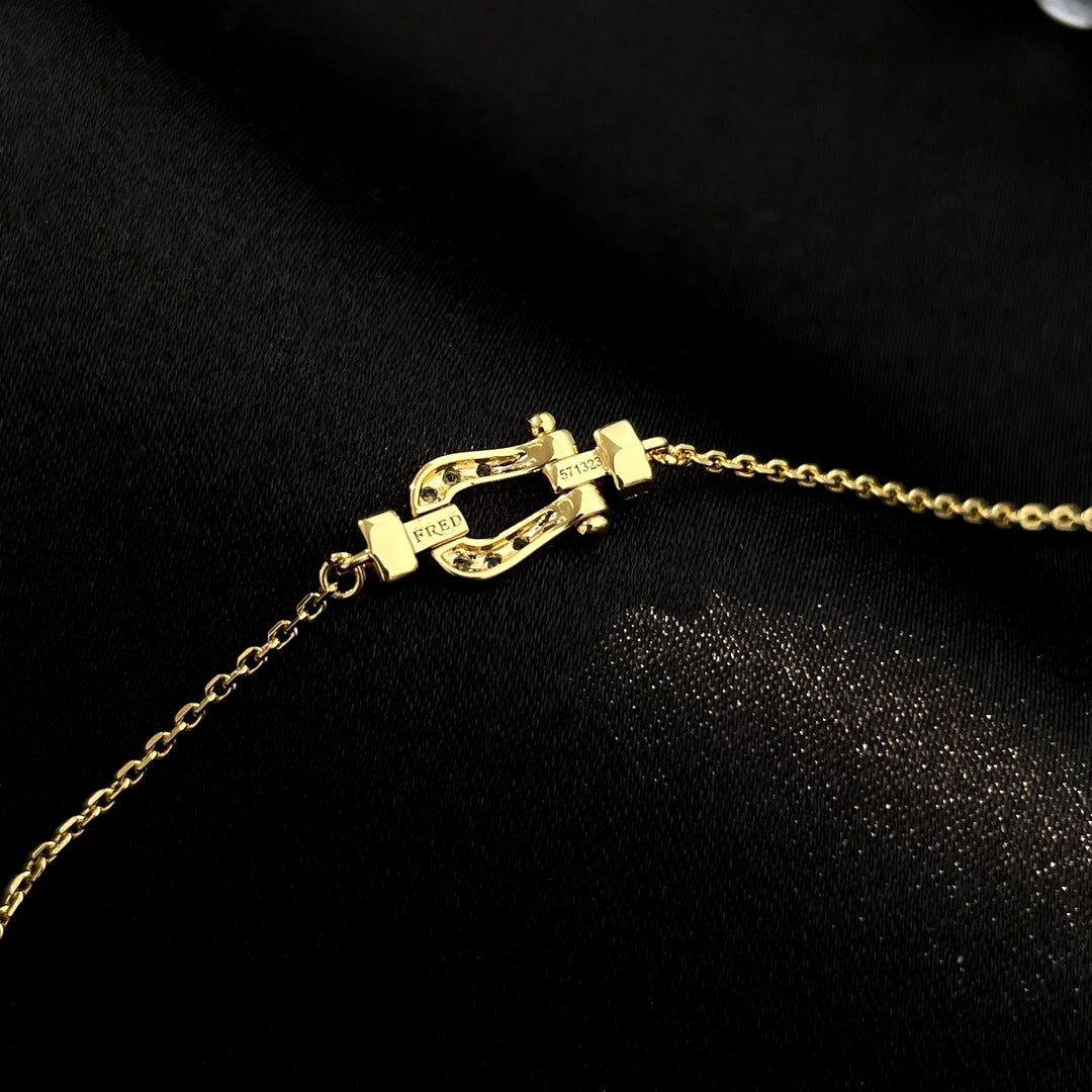ˇGilded EraˇFORCE 10 FULL DIAMOND BUCKLE CHAIN LINK MINI MODEL