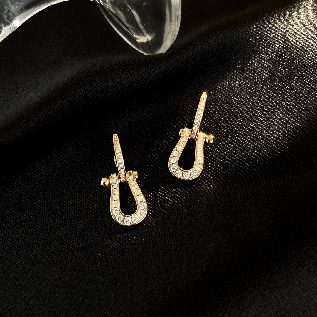 ˇGilded EraˇFORCE 10 FULL DIAMOND DROP EARRINGS MEDIUM MODEL