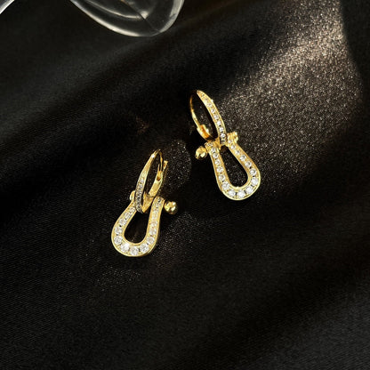 ˇGilded EraˇFORCE 10 FULL DIAMOND DROP EARRINGS MEDIUM MODEL