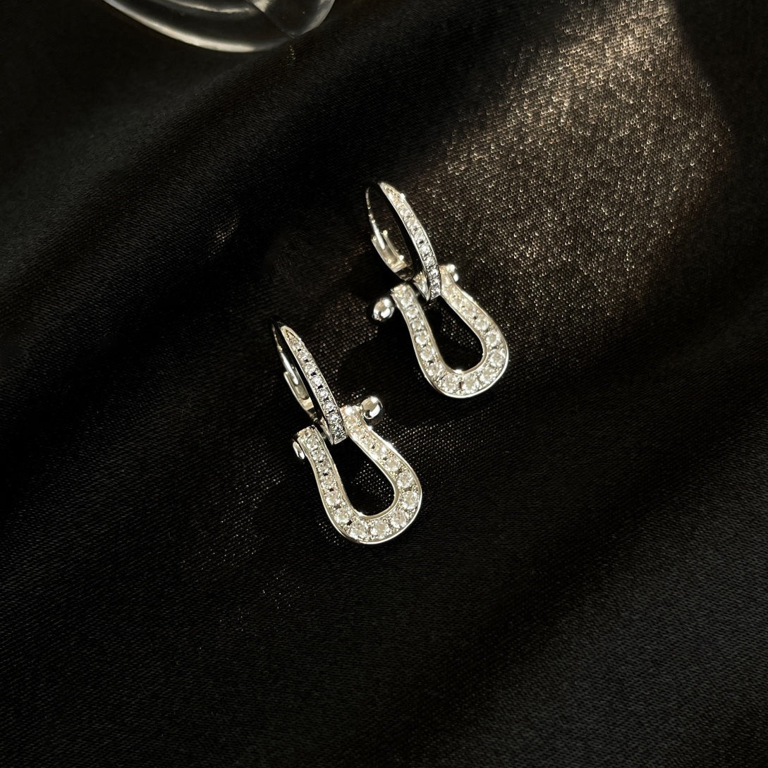 ˇGilded EraˇFORCE 10 FULL DIAMOND DROP EARRINGS MEDIUM MODEL