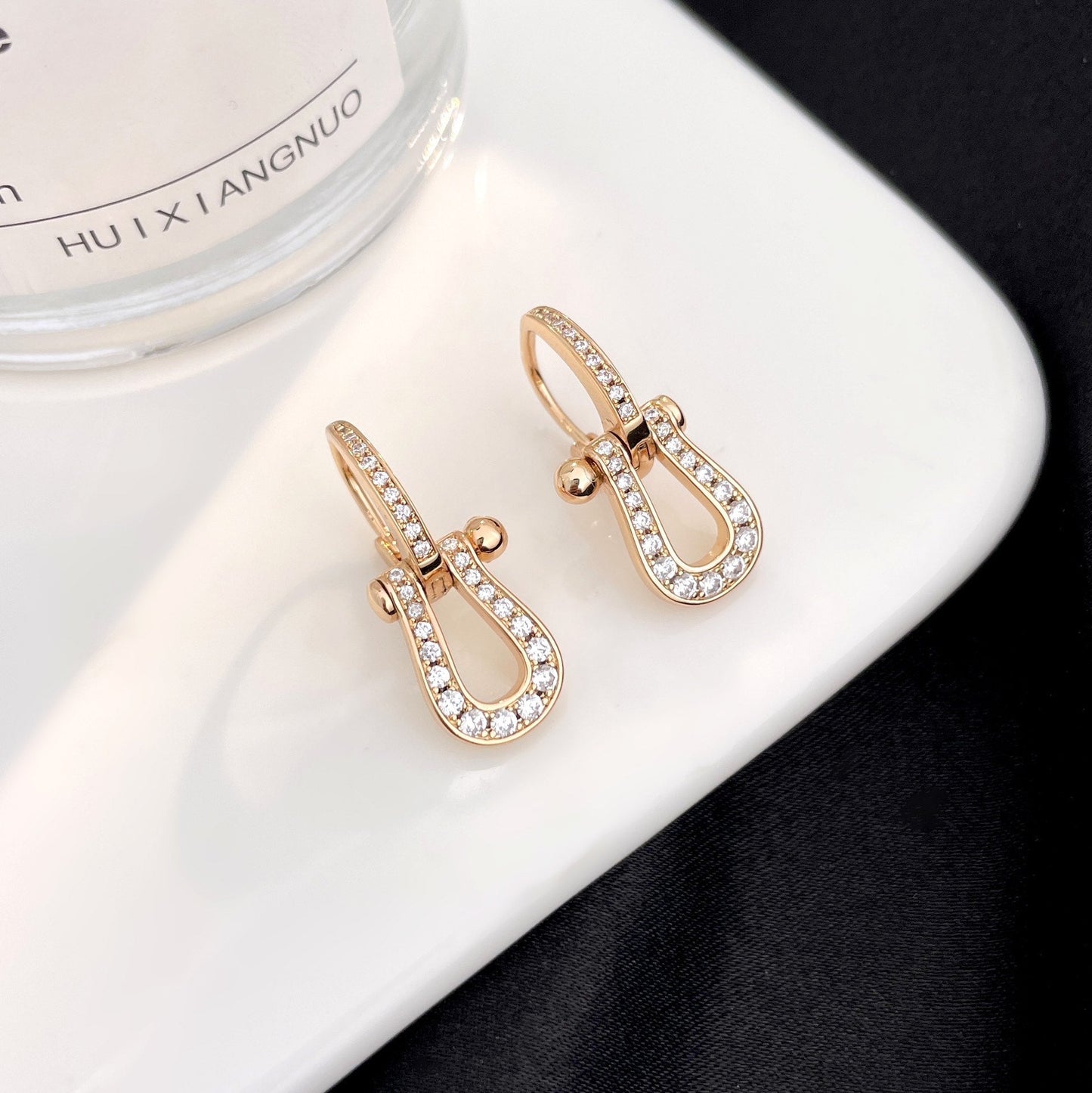 ˇGilded EraˇFORCE 10 FULL DIAMOND DROP EARRINGS MEDIUM MODEL