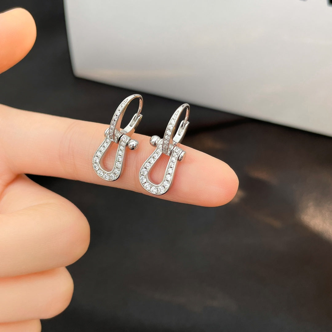 ˇGilded EraˇFORCE 10 FULL DIAMOND DROP EARRINGS MEDIUM MODEL