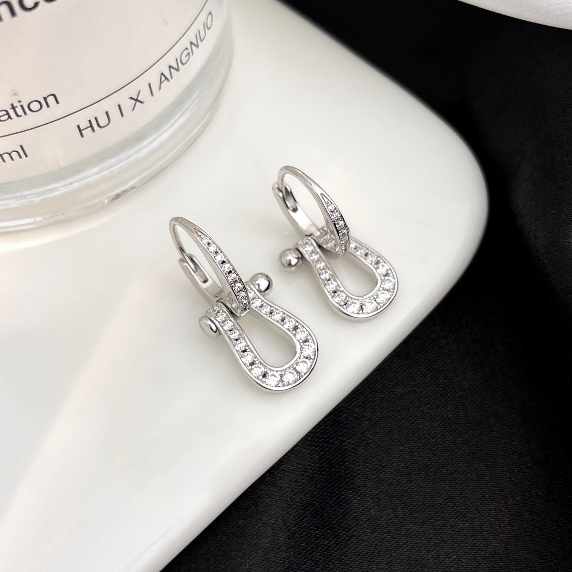 ˇGilded EraˇFORCE 10 FULL DIAMOND DROP EARRINGS MEDIUM MODEL