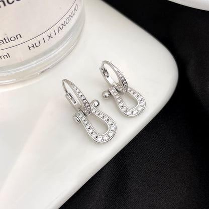 ˇGilded EraˇFORCE 10 FULL DIAMOND DROP EARRINGS MEDIUM MODEL