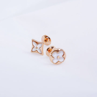 ˇGilded EraˇSTAR AND SUN PINK GOLD MOP STUD EARRINGS