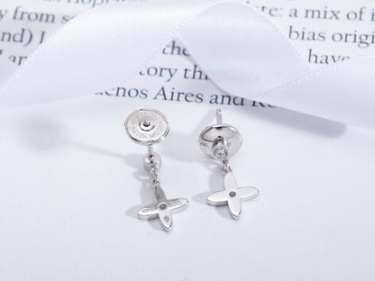 ˇGilded EraˇVIDYLLE SILVER DIAMOND MINI DROP EARRINGS
