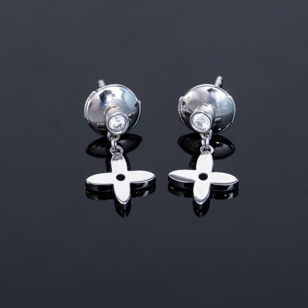 ˇGilded EraˇVIDYLLE SILVER DIAMOND MINI DROP EARRINGS